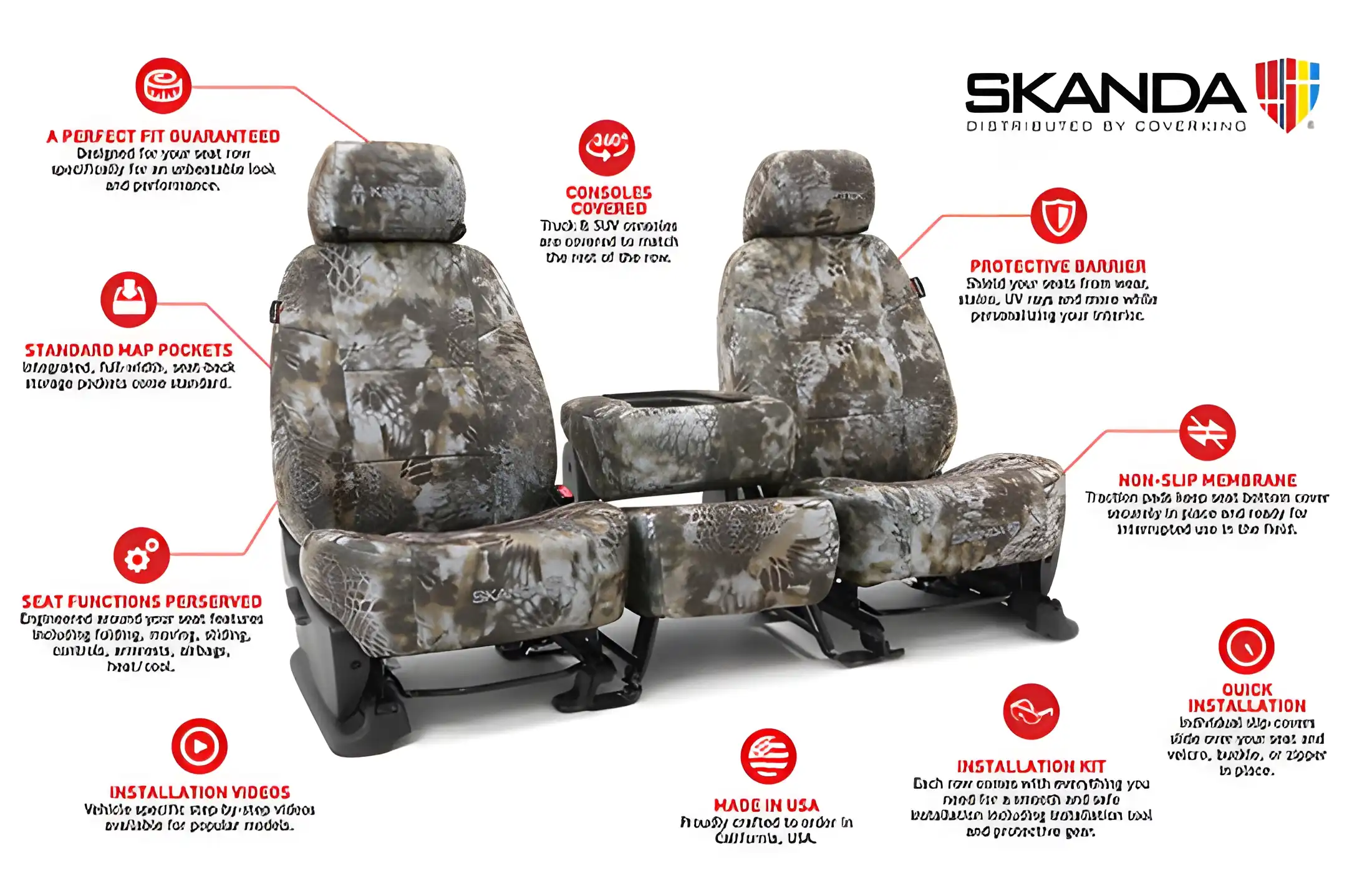 kryptek custom seat covers features